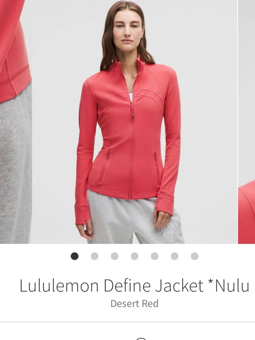 NEW with tags! Lululemon Define Jacket *Nulu
Desert Red sz 14 - Picture 7 of 8